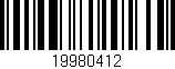 Código de barras (EAN, GTIN, SKU, ISBN): '19980412'
