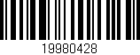 Código de barras (EAN, GTIN, SKU, ISBN): '19980428'