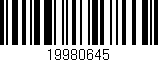 Código de barras (EAN, GTIN, SKU, ISBN): '19980645'
