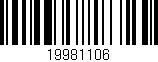 Código de barras (EAN, GTIN, SKU, ISBN): '19981106'