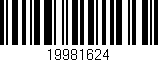 Código de barras (EAN, GTIN, SKU, ISBN): '19981624'