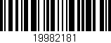 Código de barras (EAN, GTIN, SKU, ISBN): '19982181'