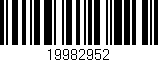 Código de barras (EAN, GTIN, SKU, ISBN): '19982952'