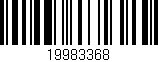 Código de barras (EAN, GTIN, SKU, ISBN): '19983368'