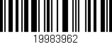Código de barras (EAN, GTIN, SKU, ISBN): '19983962'