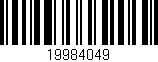 Código de barras (EAN, GTIN, SKU, ISBN): '19984049'