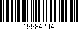 Código de barras (EAN, GTIN, SKU, ISBN): '19984204'