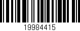 Código de barras (EAN, GTIN, SKU, ISBN): '19984415'