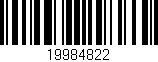 Código de barras (EAN, GTIN, SKU, ISBN): '19984822'