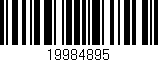Código de barras (EAN, GTIN, SKU, ISBN): '19984895'