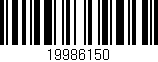 Código de barras (EAN, GTIN, SKU, ISBN): '19986150'