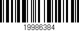 Código de barras (EAN, GTIN, SKU, ISBN): '19986384'