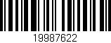 Código de barras (EAN, GTIN, SKU, ISBN): '19987622'