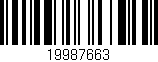 Código de barras (EAN, GTIN, SKU, ISBN): '19987663'