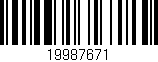 Código de barras (EAN, GTIN, SKU, ISBN): '19987671'