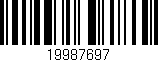 Código de barras (EAN, GTIN, SKU, ISBN): '19987697'