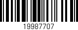 Código de barras (EAN, GTIN, SKU, ISBN): '19987707'