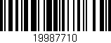 Código de barras (EAN, GTIN, SKU, ISBN): '19987710'