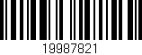 Código de barras (EAN, GTIN, SKU, ISBN): '19987821'
