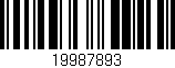 Código de barras (EAN, GTIN, SKU, ISBN): '19987893'