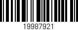 Código de barras (EAN, GTIN, SKU, ISBN): '19987921'