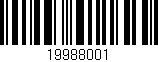Código de barras (EAN, GTIN, SKU, ISBN): '19988001'