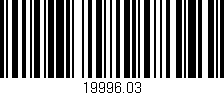 Código de barras (EAN, GTIN, SKU, ISBN): '19996.03'
