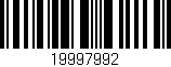 Código de barras (EAN, GTIN, SKU, ISBN): '19997992'