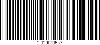 Código de barras (EAN, GTIN, SKU, ISBN): '2.0200305e7'