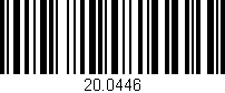 Código de barras (EAN, GTIN, SKU, ISBN): '20.0446'