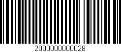 Código de barras (EAN, GTIN, SKU, ISBN): '2000000000028'