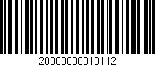 Código de barras (EAN, GTIN, SKU, ISBN): '20000000010112'