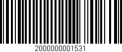 Código de barras (EAN, GTIN, SKU, ISBN): '2000000001531'