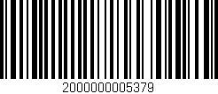 Código de barras (EAN, GTIN, SKU, ISBN): '2000000005379'