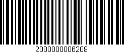 Código de barras (EAN, GTIN, SKU, ISBN): '2000000006208'