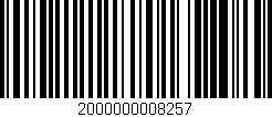 Código de barras (EAN, GTIN, SKU, ISBN): '2000000008257'