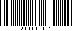 Código de barras (EAN, GTIN, SKU, ISBN): '2000000008271'