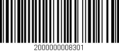 Código de barras (EAN, GTIN, SKU, ISBN): '2000000008301'