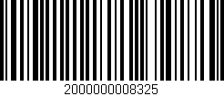 Código de barras (EAN, GTIN, SKU, ISBN): '2000000008325'