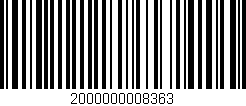Código de barras (EAN, GTIN, SKU, ISBN): '2000000008363'
