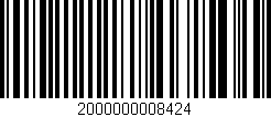 Código de barras (EAN, GTIN, SKU, ISBN): '2000000008424'