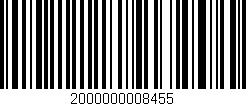 Código de barras (EAN, GTIN, SKU, ISBN): '2000000008455'