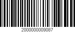 Código de barras (EAN, GTIN, SKU, ISBN): '2000000009087'