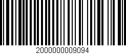 Código de barras (EAN, GTIN, SKU, ISBN): '2000000009094'