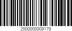 Código de barras (EAN, GTIN, SKU, ISBN): '2000000009179'