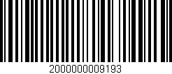 Código de barras (EAN, GTIN, SKU, ISBN): '2000000009193'
