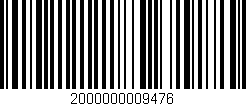 Código de barras (EAN, GTIN, SKU, ISBN): '2000000009476'