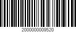 Código de barras (EAN, GTIN, SKU, ISBN): '2000000009520'