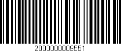 Código de barras (EAN, GTIN, SKU, ISBN): '2000000009551'