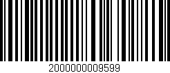 Código de barras (EAN, GTIN, SKU, ISBN): '2000000009599'